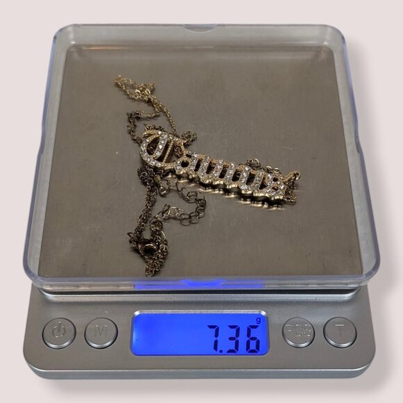 (2/$20) Taurus Rhinestone Pendant Necklace - Picture 6 of 6